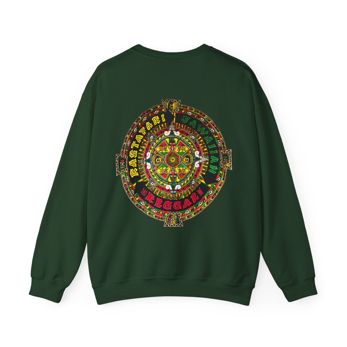 Jawaiian Strength Rastafari Jawaiian Reggae Vintage Design 90s New Print Unisex Heavy Blend™ Crewneck Sweatshirt