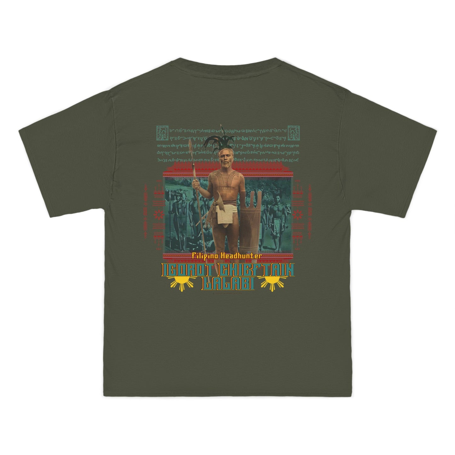 Filipino Strength Filipino Headhunter Igorot Chieftain Lalabi Beefy-T®  Short-Sleeve T-Shirt