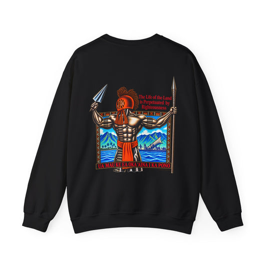 Hawaiian Strength The Life of the Land is Perpetuated by Righteousness Unisex Heavy Blend™ Crewneck Sweatshirt
