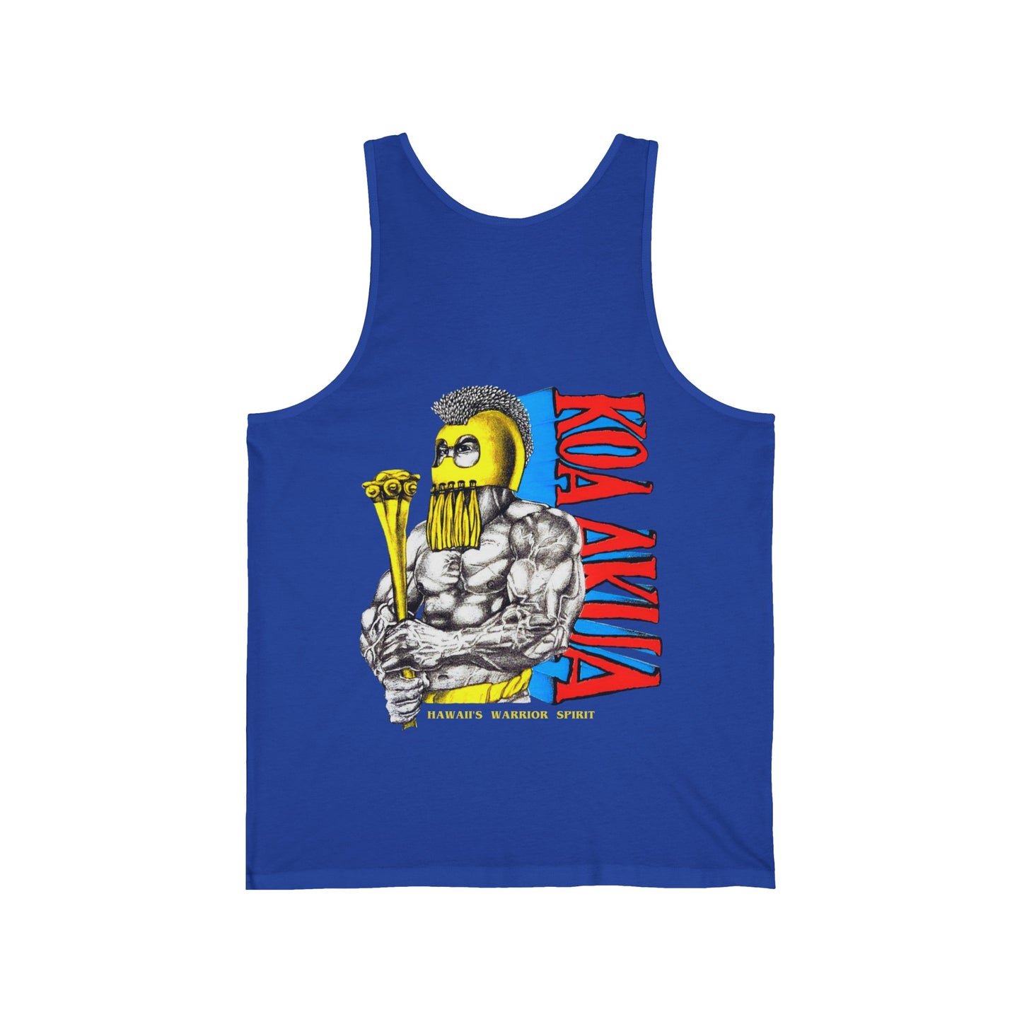 Hawaiian Strength Koa Akua Hawaii's Warrior Spirit Vintage Design 90s New Print Unisex Jersey Tank