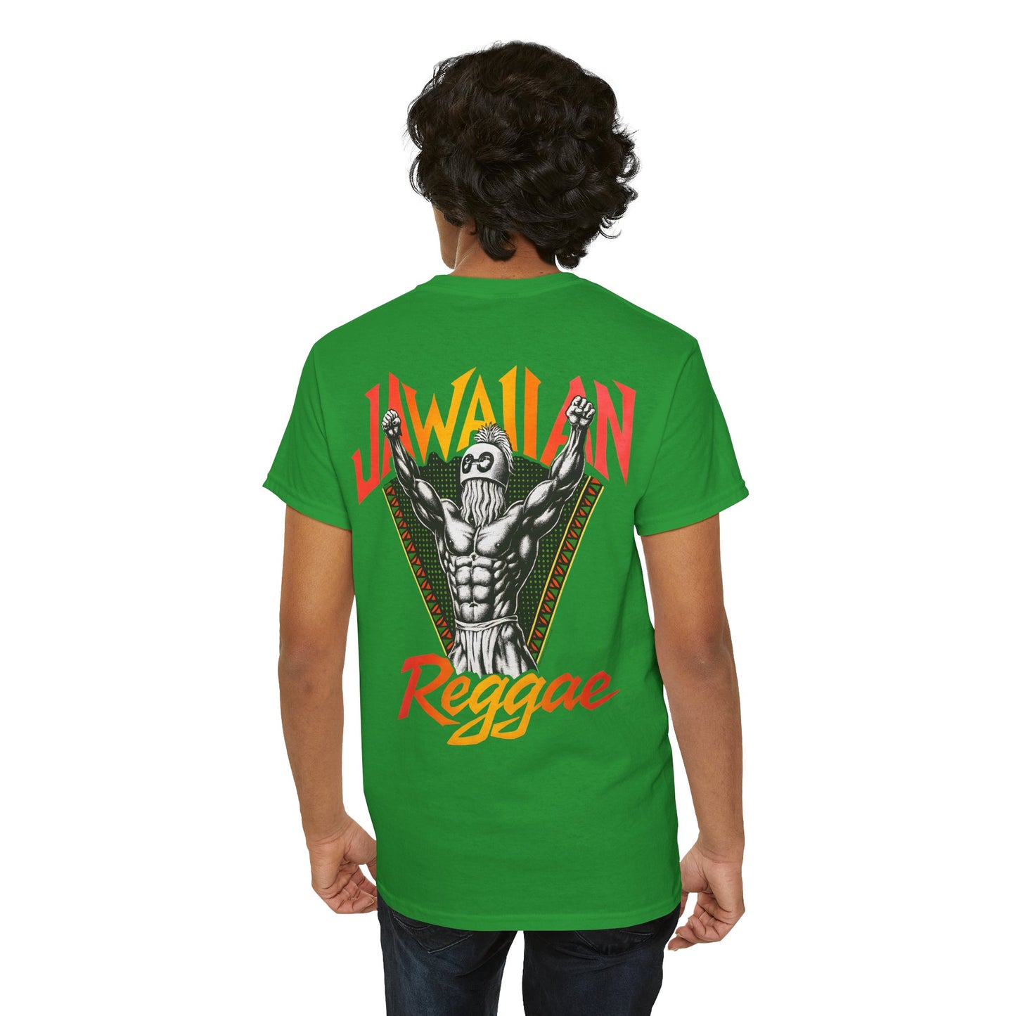 Jawaiian Strength Jawaiian Reggae Vintage Design 90s New Print Unisex Heavy Cotton Tee