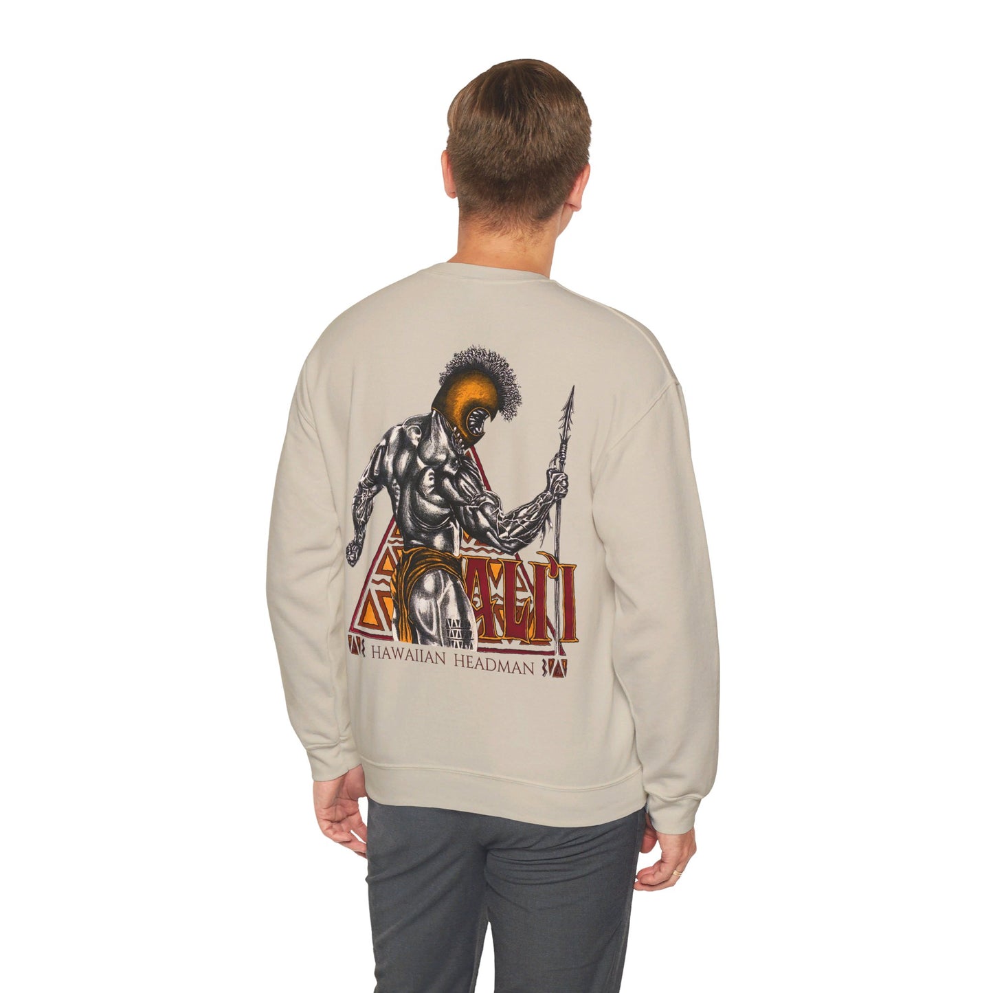 Hawaiian Strength Ali'i Hawaiian Headman Vintage Design 90s New Print Unisex Heavy Blend™ Crewneck Sweatshirt