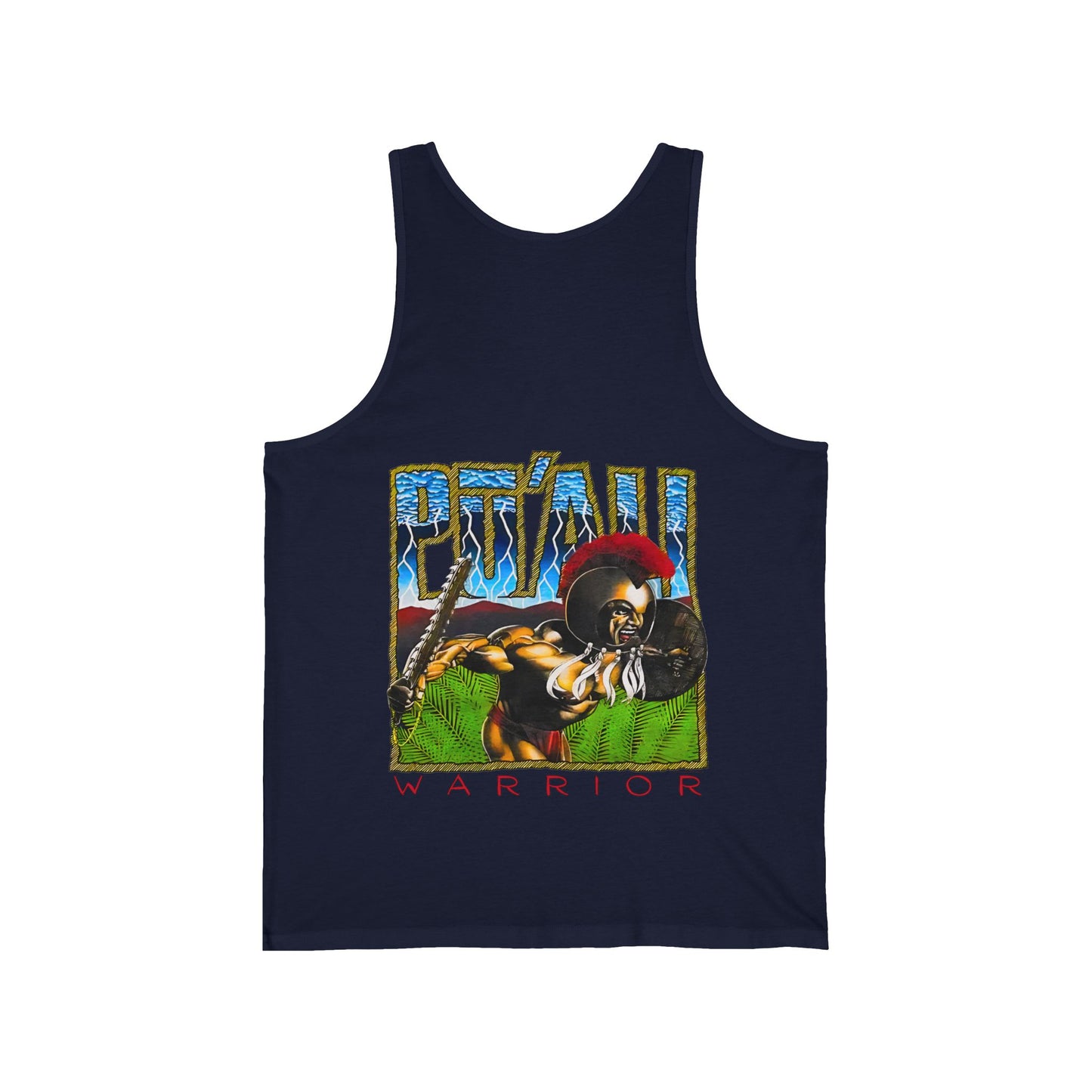 Hawaiian Strength Pu'ali Warrior Vintage Design 90s New Print Unisex Jersey Tank