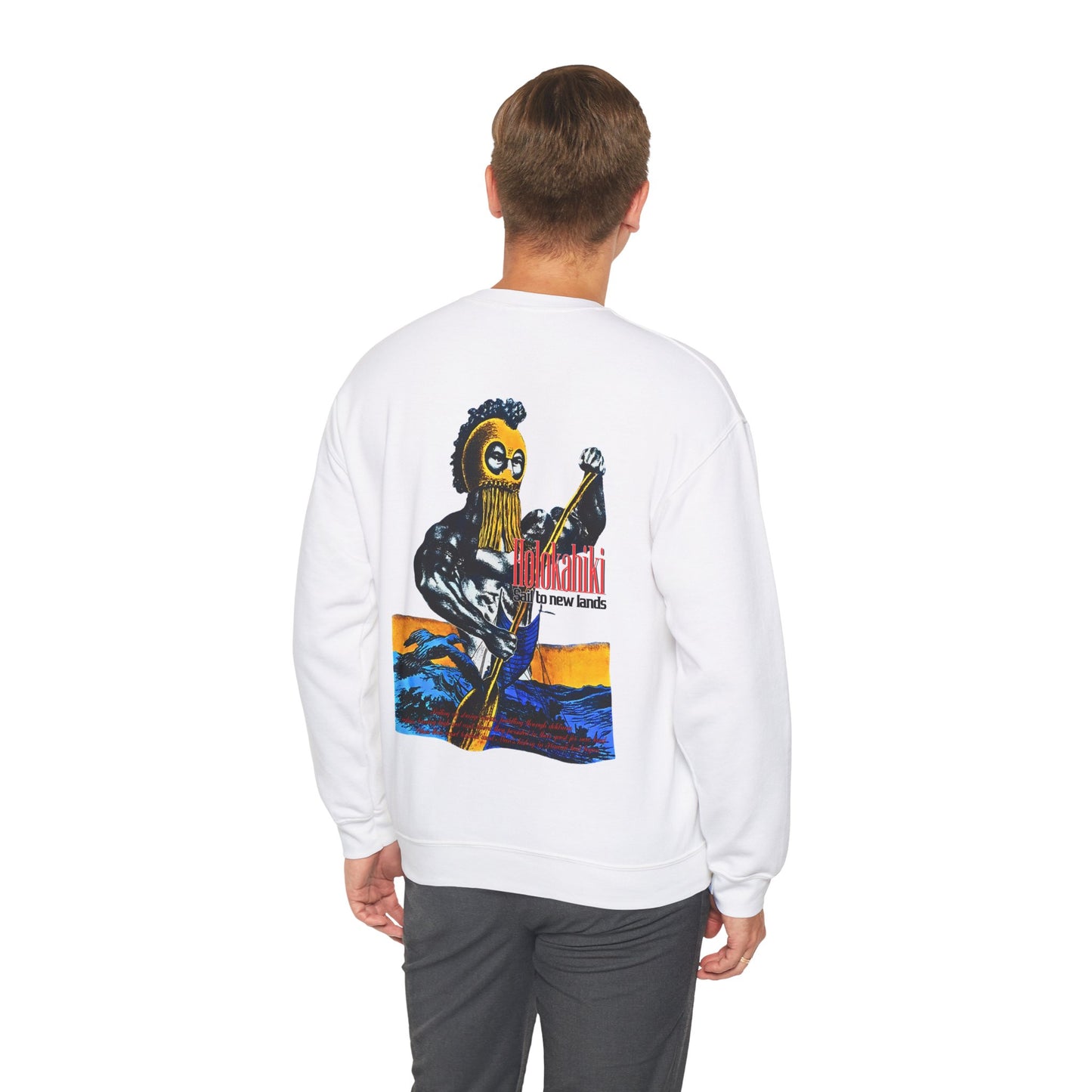 Hawaiian Strength Holokahiki Sail to New Lands Vintage Design 90s New Print Unisex Heavy Blend™ Crewneck Sweatshirt