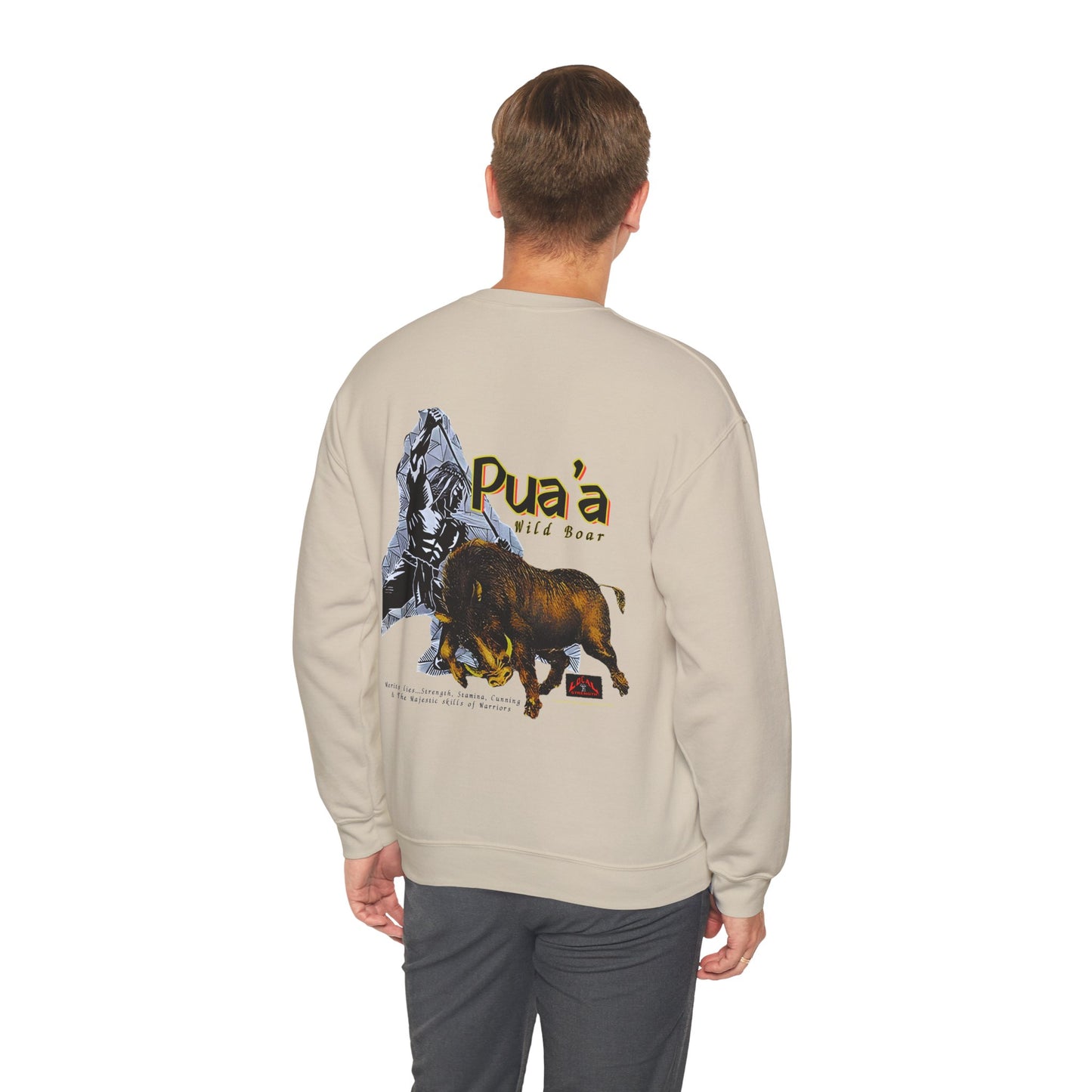 Local Strength Pua'a Wild Boar Vintage Design 90s New Print Unisex Heavy Blend™ Crewneck Sweatshirt