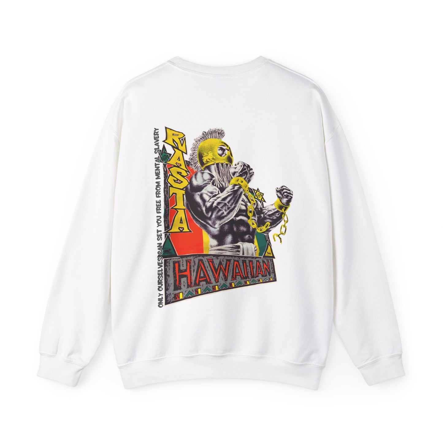 Hawaiian Strength Hawaiian Rasta Vintage Design 90s New Print Unisex Heavy Blend™ Crewneck Sweatshirt