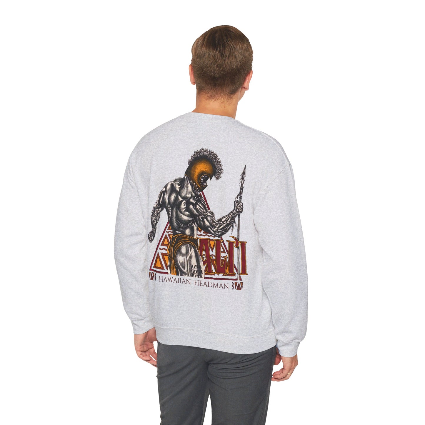 Hawaiian Strength Ali'i Hawaiian Headman Vintage Design 90s New Print Unisex Heavy Blend™ Crewneck Sweatshirt