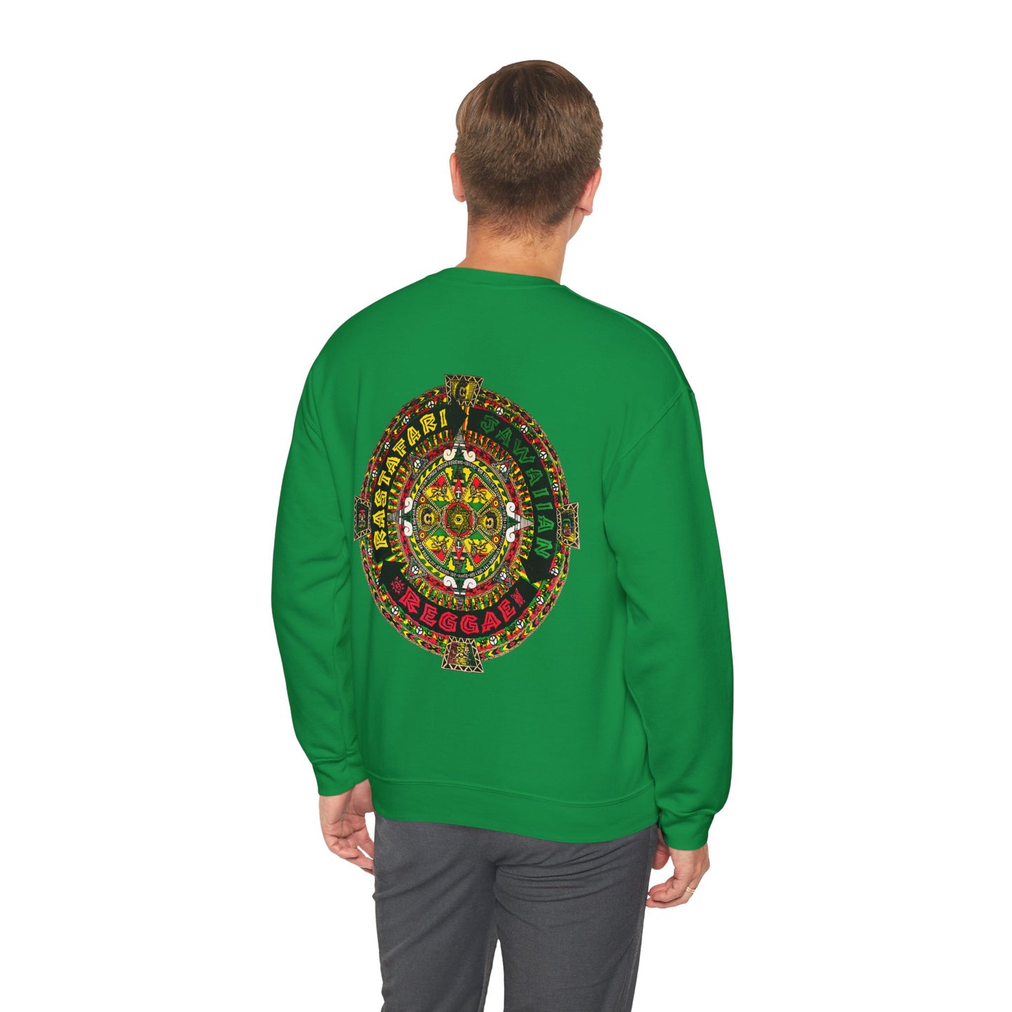 Jawaiian Strength Rastafari Jawaiian Reggae Vintage Design 90s New Print Unisex Heavy Blend™ Crewneck Sweatshirt