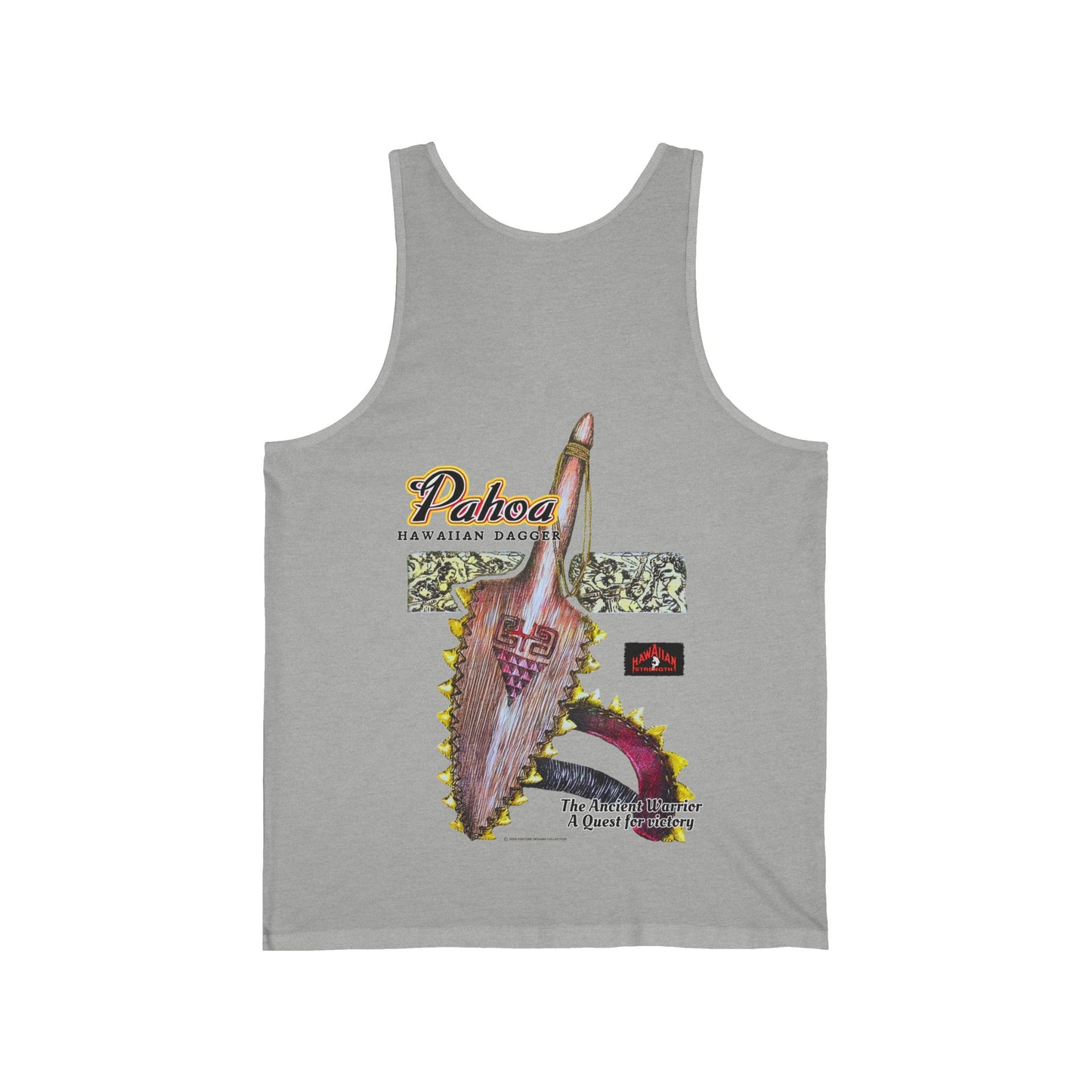 Hawaiian Strength Pahoa Hawaiian Dagger Vintage 90s Design New Print Unisex Jersey Tank