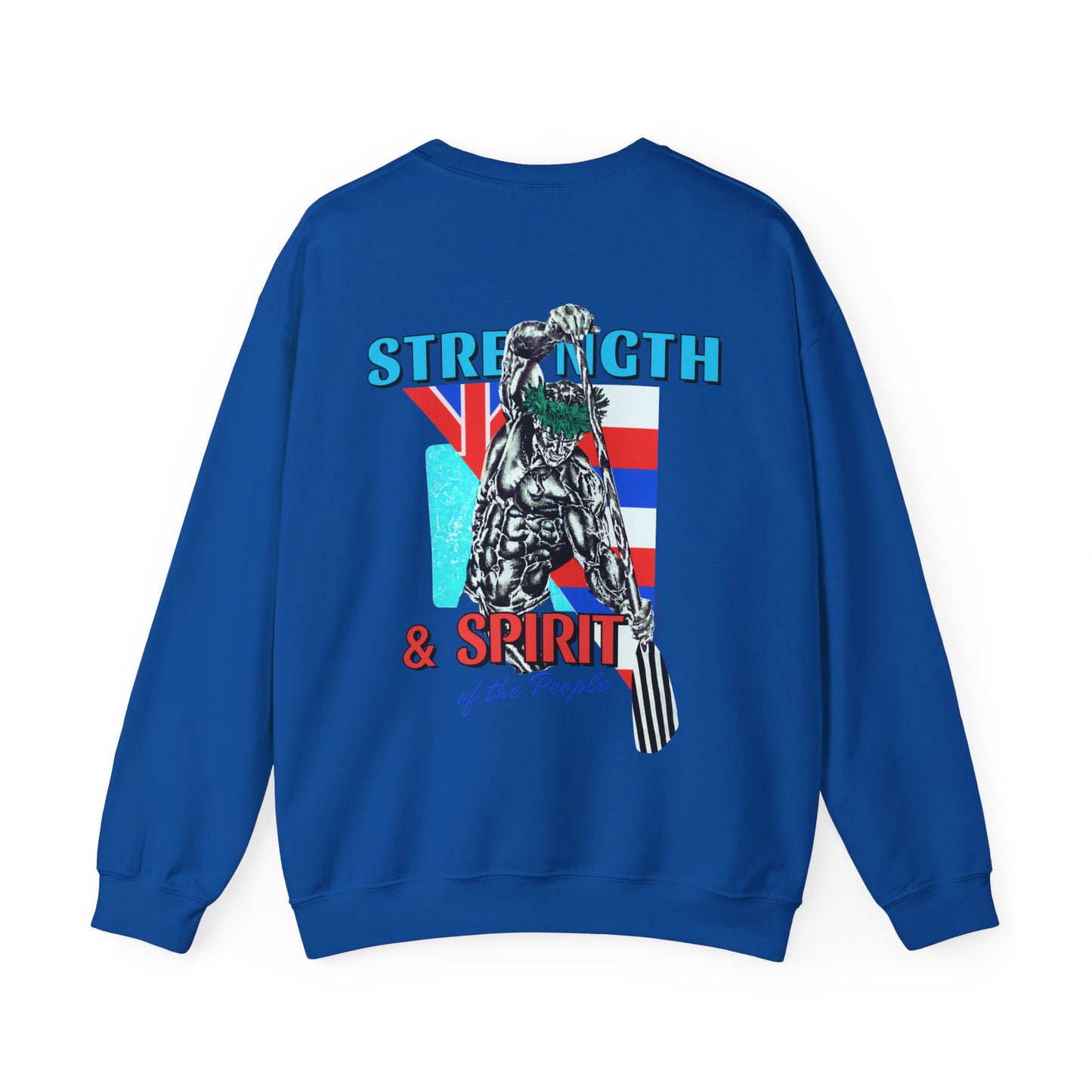 Hawaiian Strength Strength and Spirit of the People Vintage Design 90s New Print Unisex Heavy Blend™ Crewneck Sweatshirt