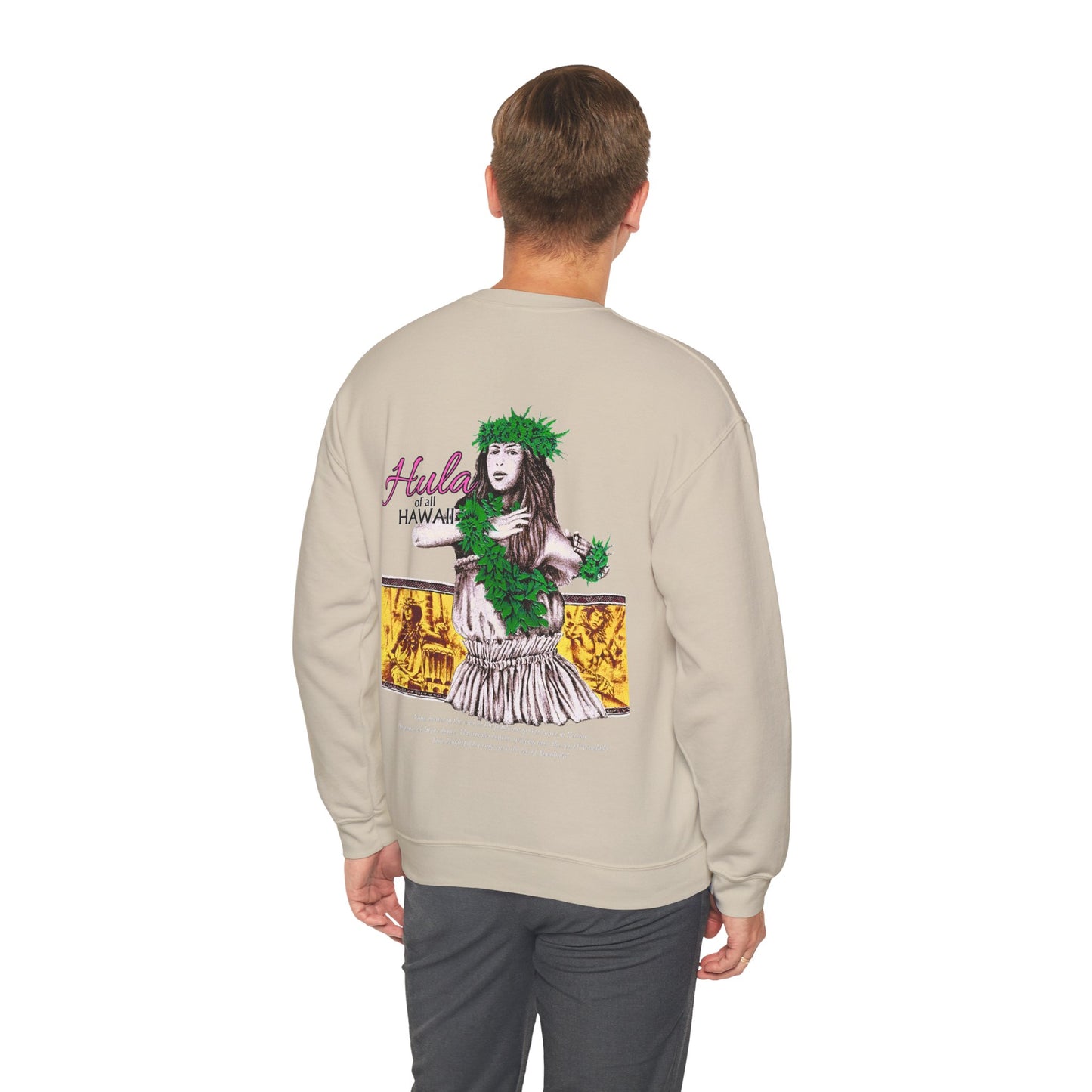 Hawaiian Strength Hula of all Hawaii Vintage Design 90s New Print Unisex Heavy Blend™ Crewneck Sweatshirt