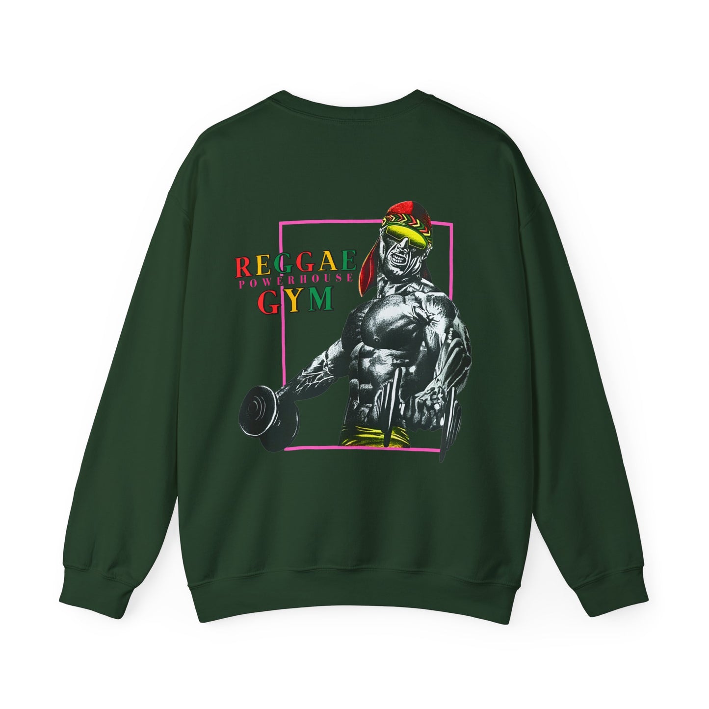 Jawaiian Strength Reggae Powerhouse Gym Vintage Design 90s New Print Unisex Heavy Blend™ Crewneck Sweatshirt