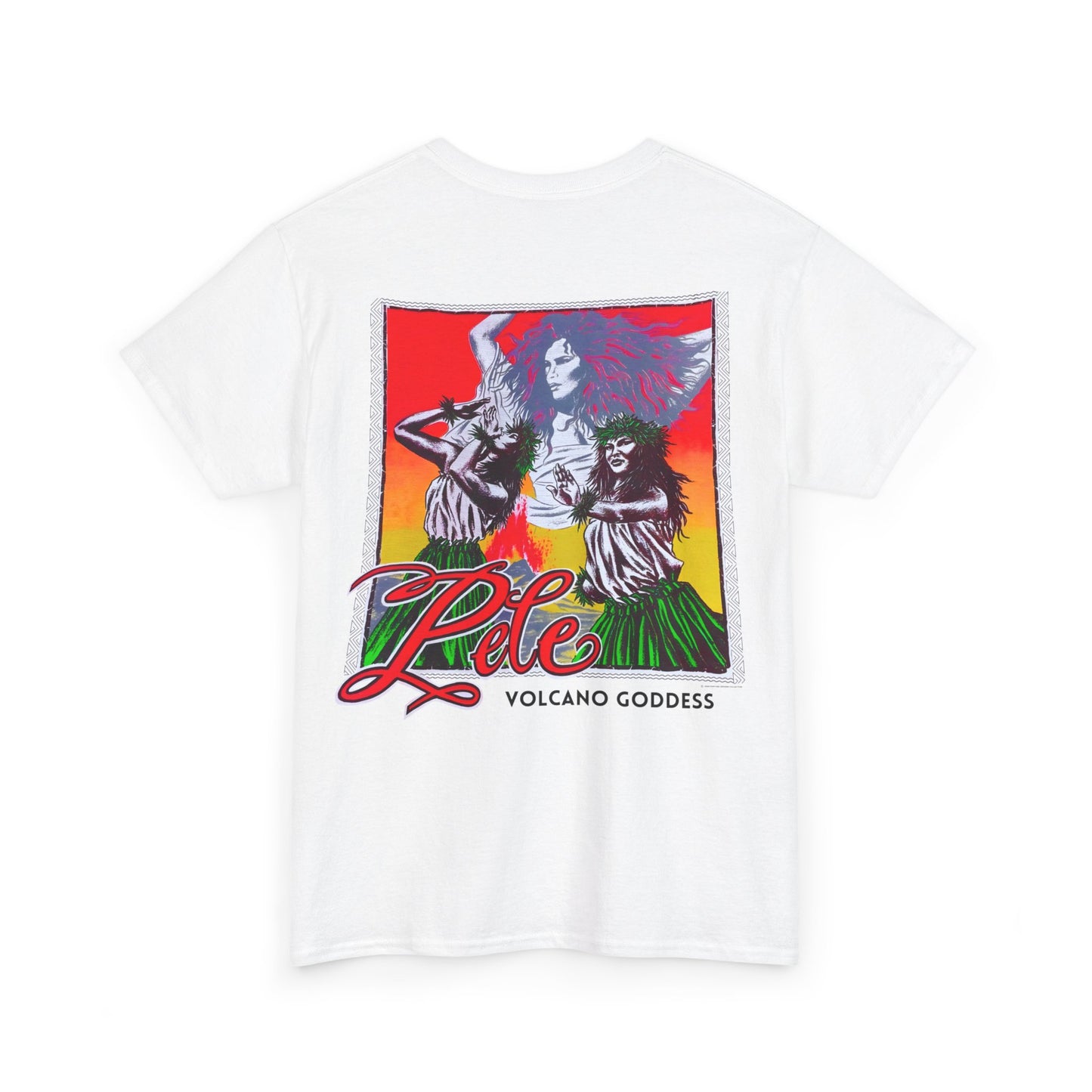 Hawaiian Strength Pele Volcano Goddess Vintage Design 90s New Print Unisex Heavy Cotton Tee