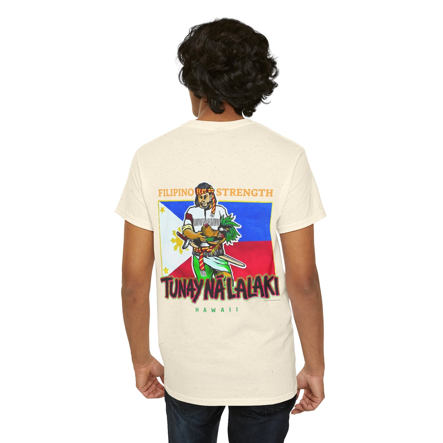 Filipino Strength Tunay Na Lalaki Filipino Strength Hawaii Vintage Design 90s New Print Unisex Heavy Cotton Tee