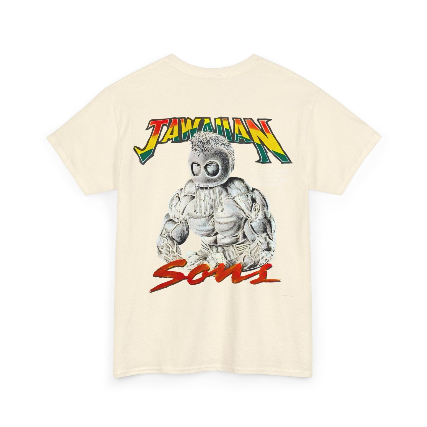 Jawaiian Strenght Jawaiian Sons Vintage Design 90s New Print T-shirt Unisex Heavy Cotton Tee