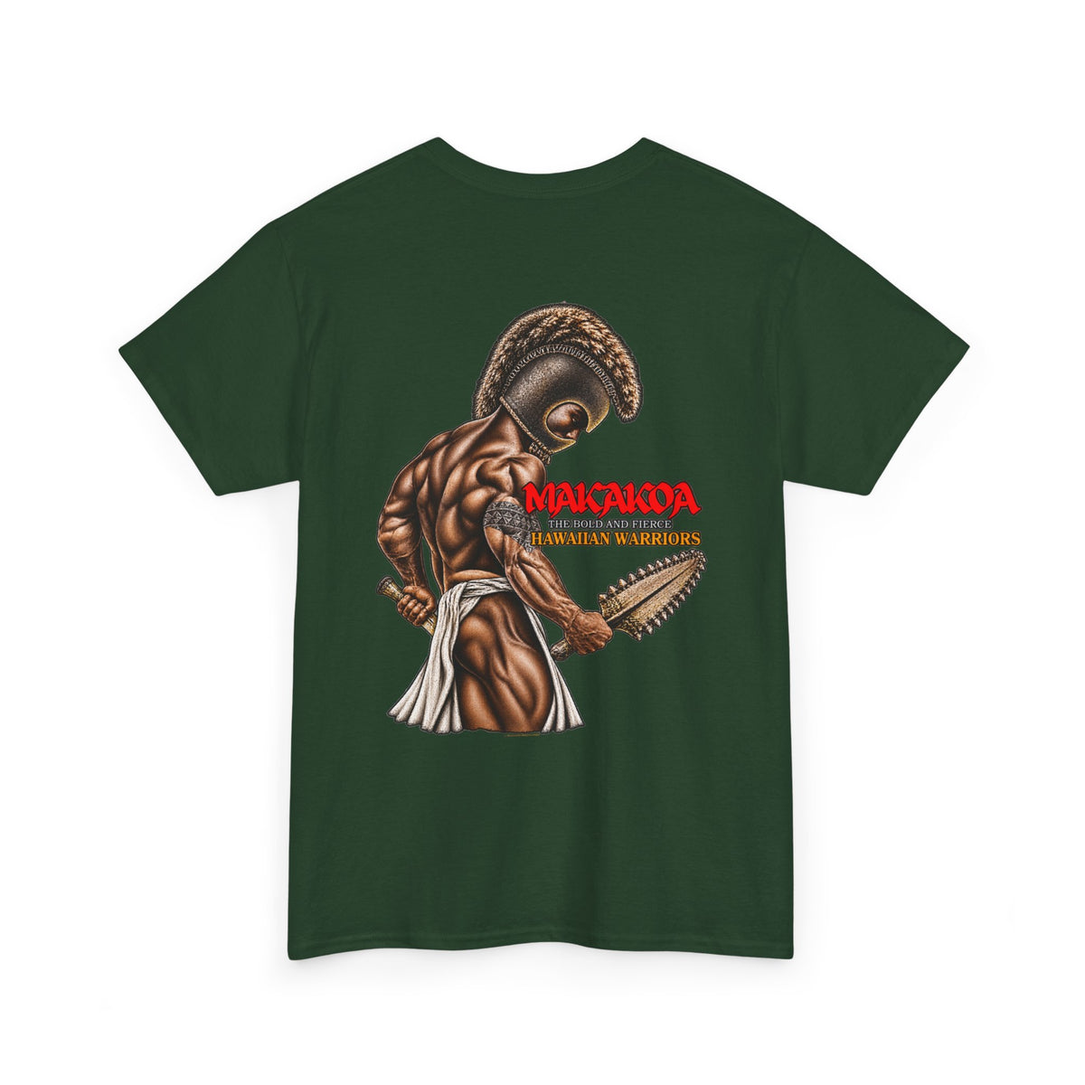 Hawaiian Strength Makakoa The Bold and Fierce Hawaiian Warriors Unisex Heavy Cotton Tee