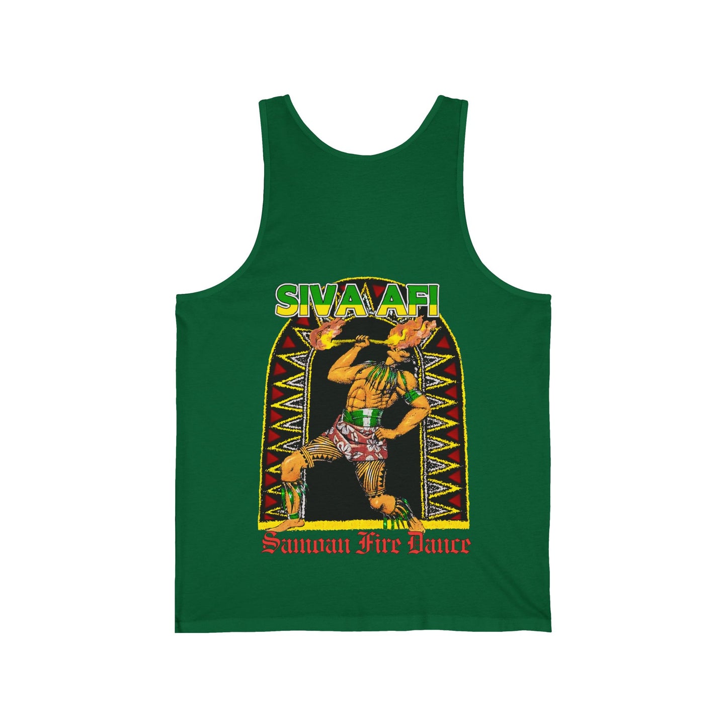 Samoan Strength Siva Afi Samoan Fire Dance Vintage Design 90s New Print Unisex Jersey Tank