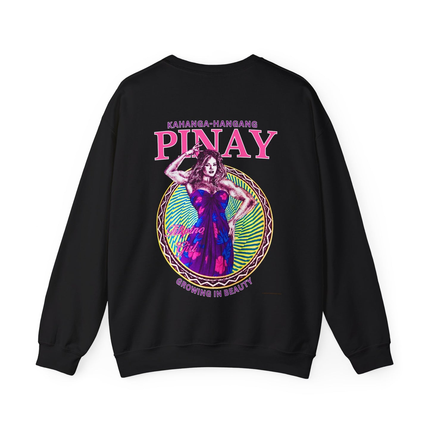 Filipino Strength Pinay Growing in Beauty Filipino Girl Kahanga Hangang Vintage Design 90s New Print Unisex Heavy Blend™ Crewneck Sweatshirt