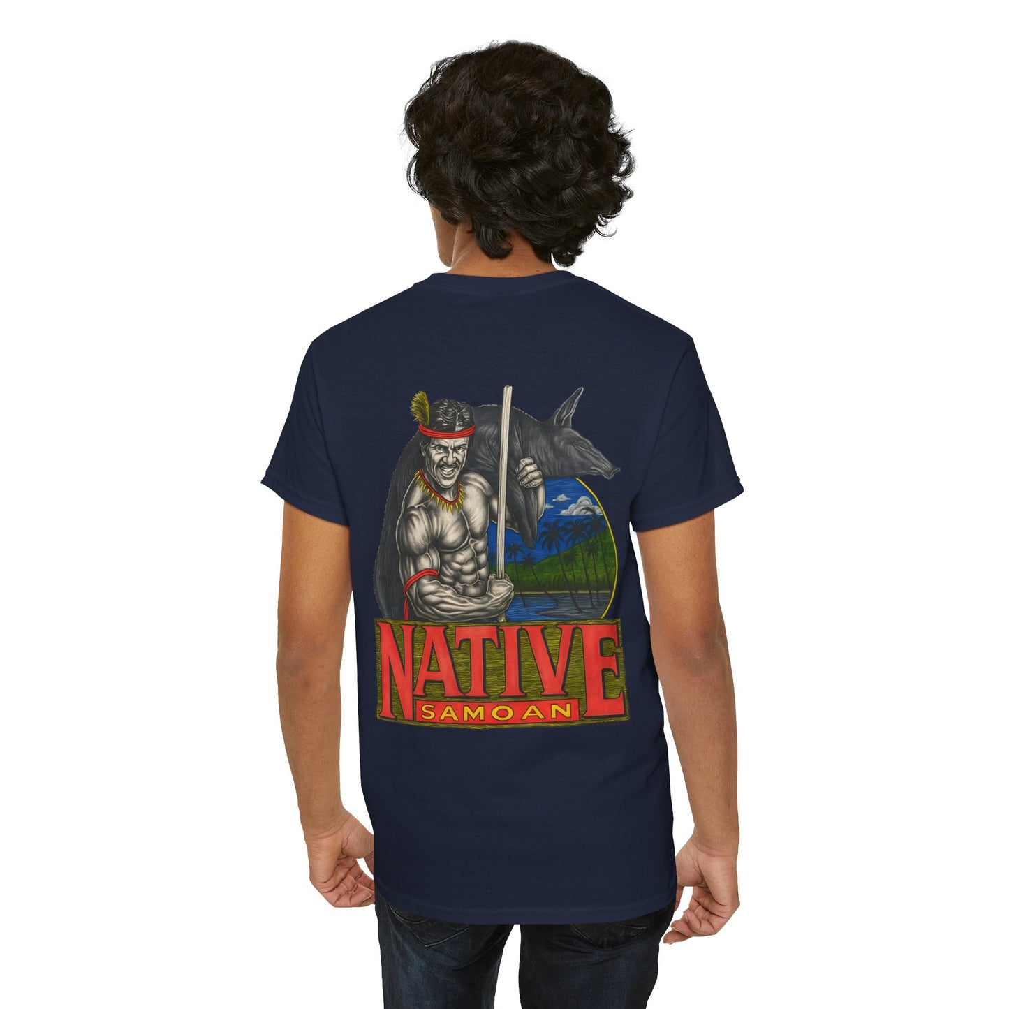 Samoan Strength Native Samoan Vintage 90s Design New Print Unisex Heavy Cotton Tee
