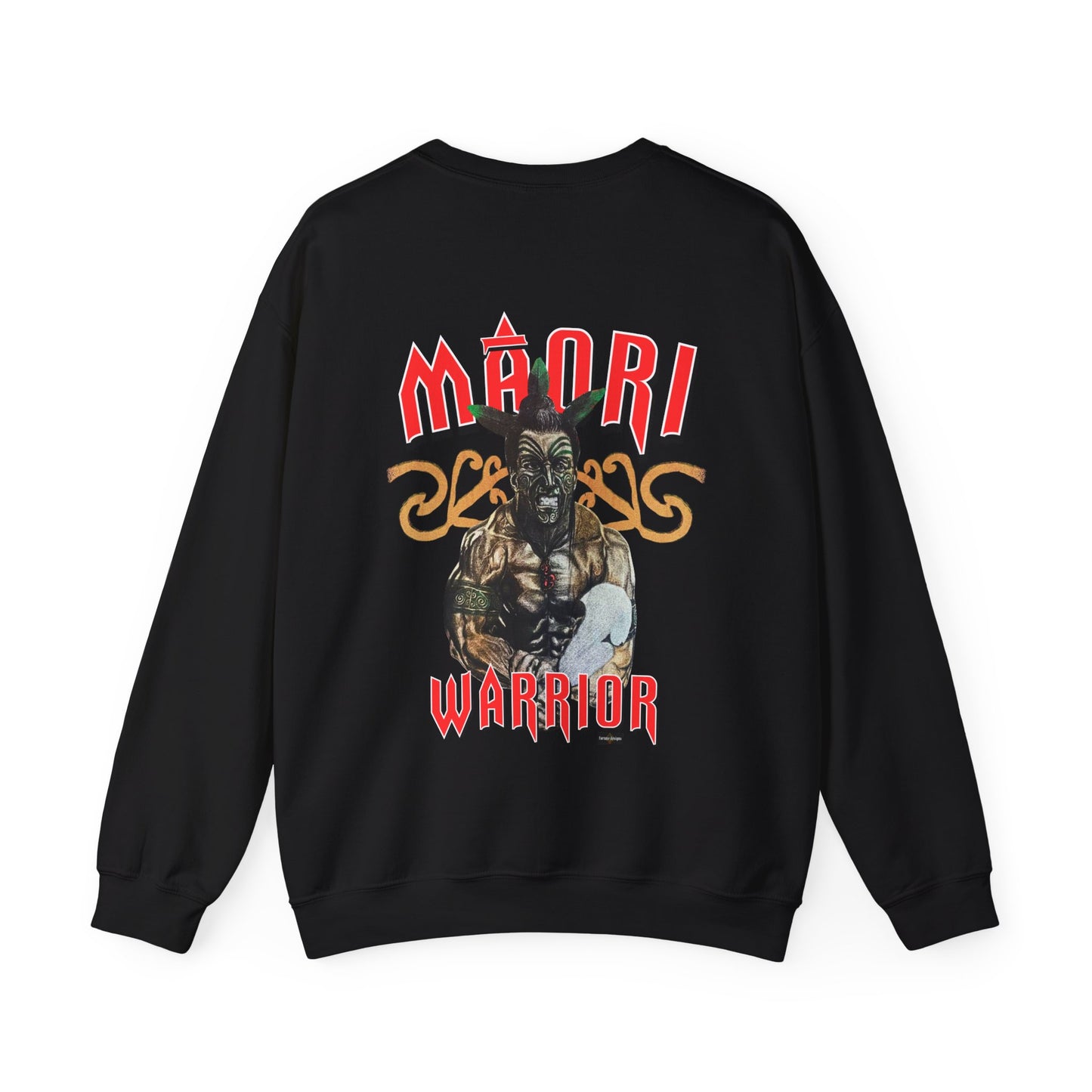 Local Strength Maori Warrior Vintage Design 90s New Print Unisex Heavy Blend™ Crewneck Sweatshirt