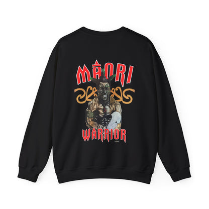 Local Strength Maori Warrior Vintage Design 90s New Print Unisex Heavy Blend™ Crewneck Sweatshirt