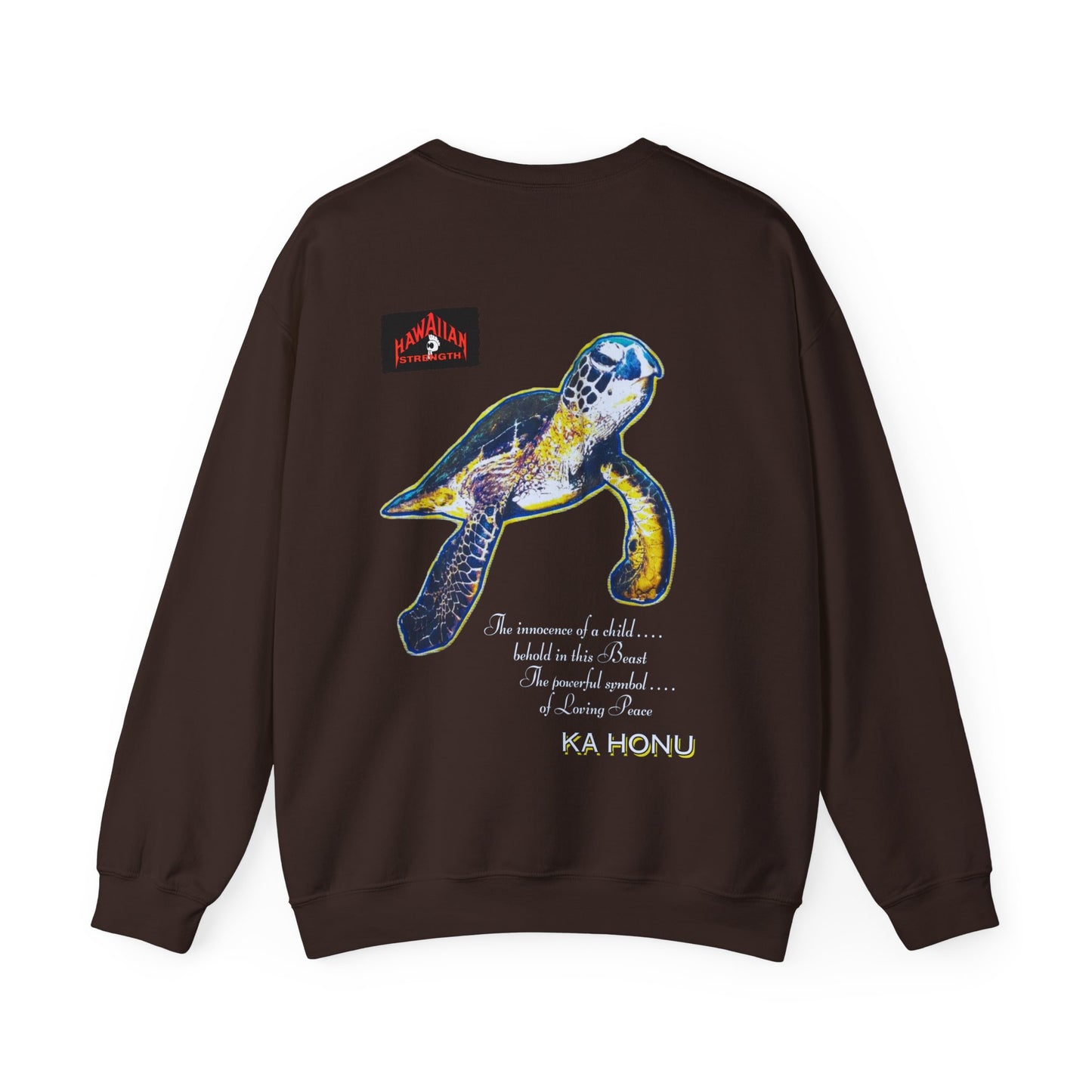 Hawaiian Strength Ka Honu Vintage Design 90s New Print Unisex Heavy Blend™ Crewneck Sweatshirt