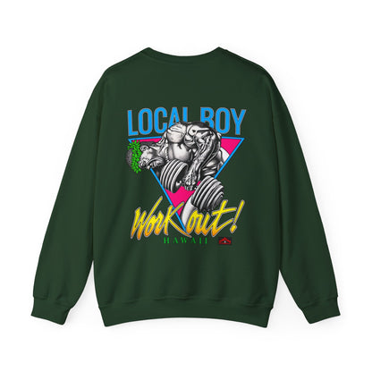 Hawaiian Strength Local Boy Work Out Hawaii Unisex Heavy Blend™ Crewneck Sweatshirt