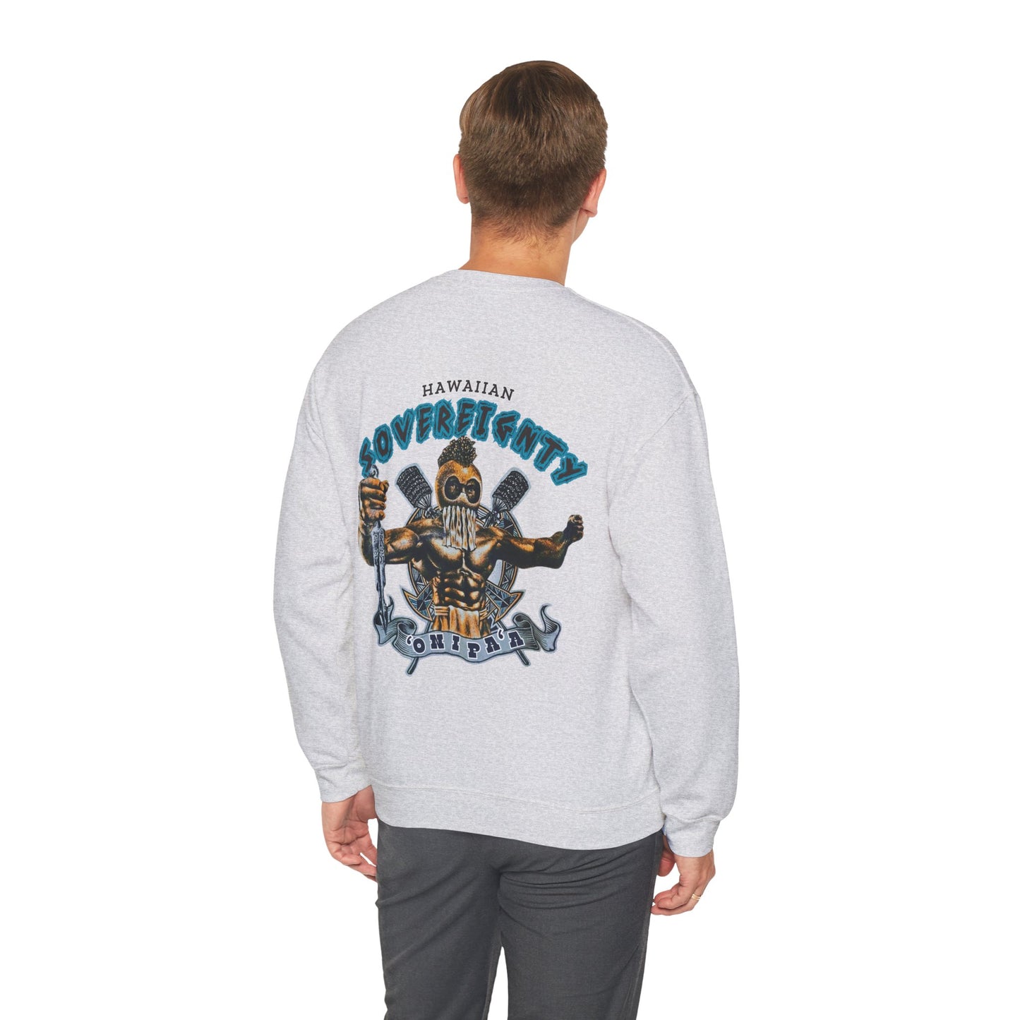 Hawaiian Strength Hawaiian Sovereignty 'Onipa'a Vintage Design 90s New Print Unisex Heavy Blend™ Crewneck Sweatshirt