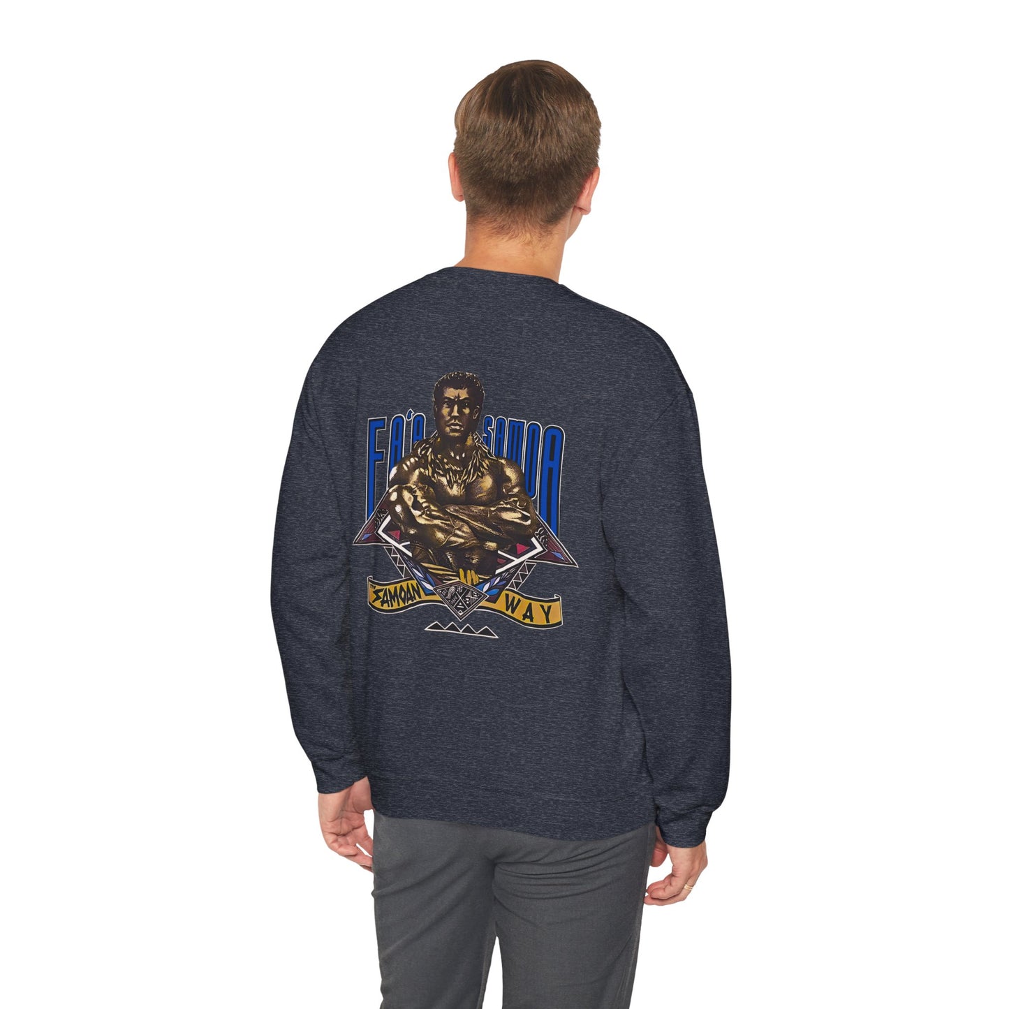 Samoan Strength Fa'a Samoa The Samoan Way Vintage Design 90s New Print Unisex Heavy Blend™ Crewneck Sweatshirt