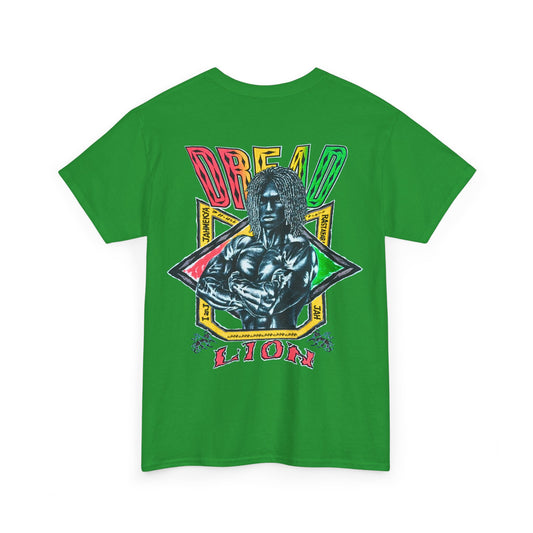 Jawaiian Strength Dread Lion Vintage 90s Design New Print Unisex Heavy Cotton Tee