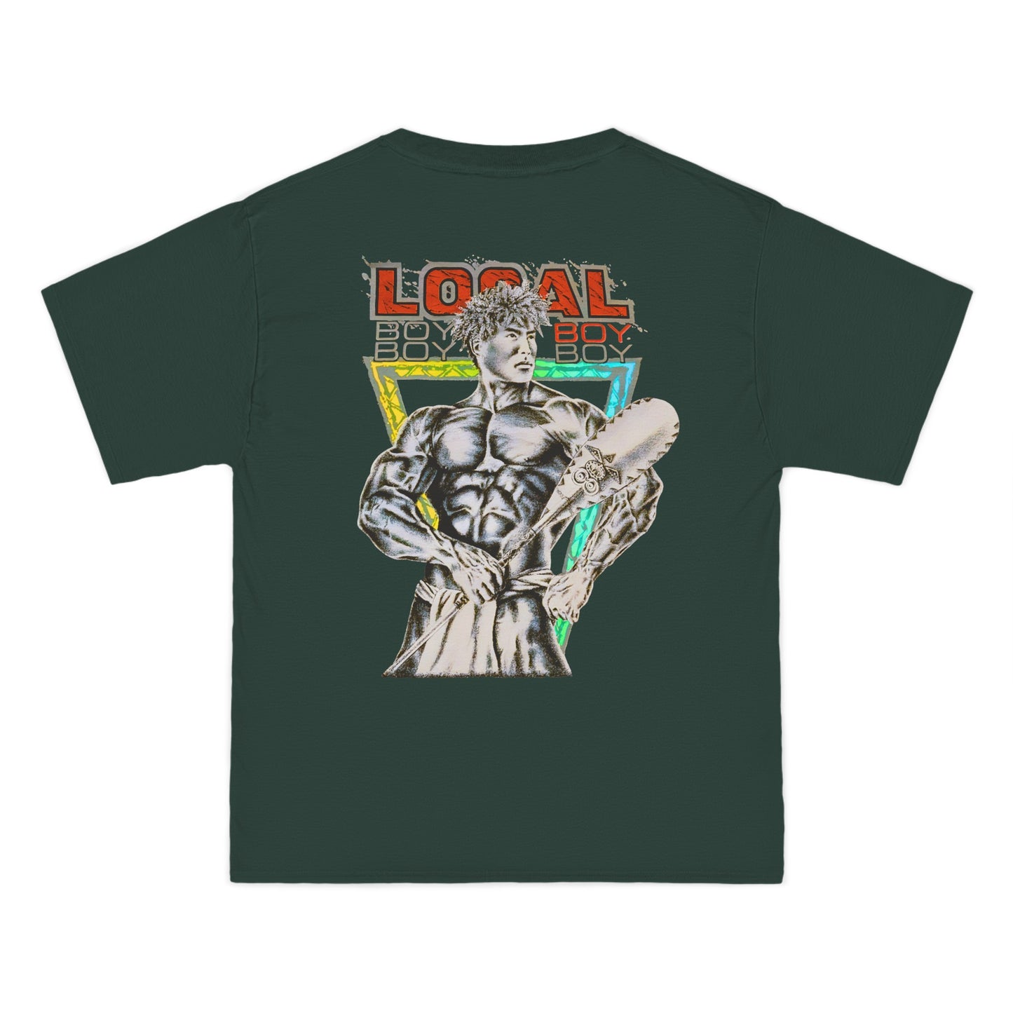 Hawaiian Strength Local Boy Vintage Design 90s New Print Beefy-T®  Short-Sleeve T-Shirt