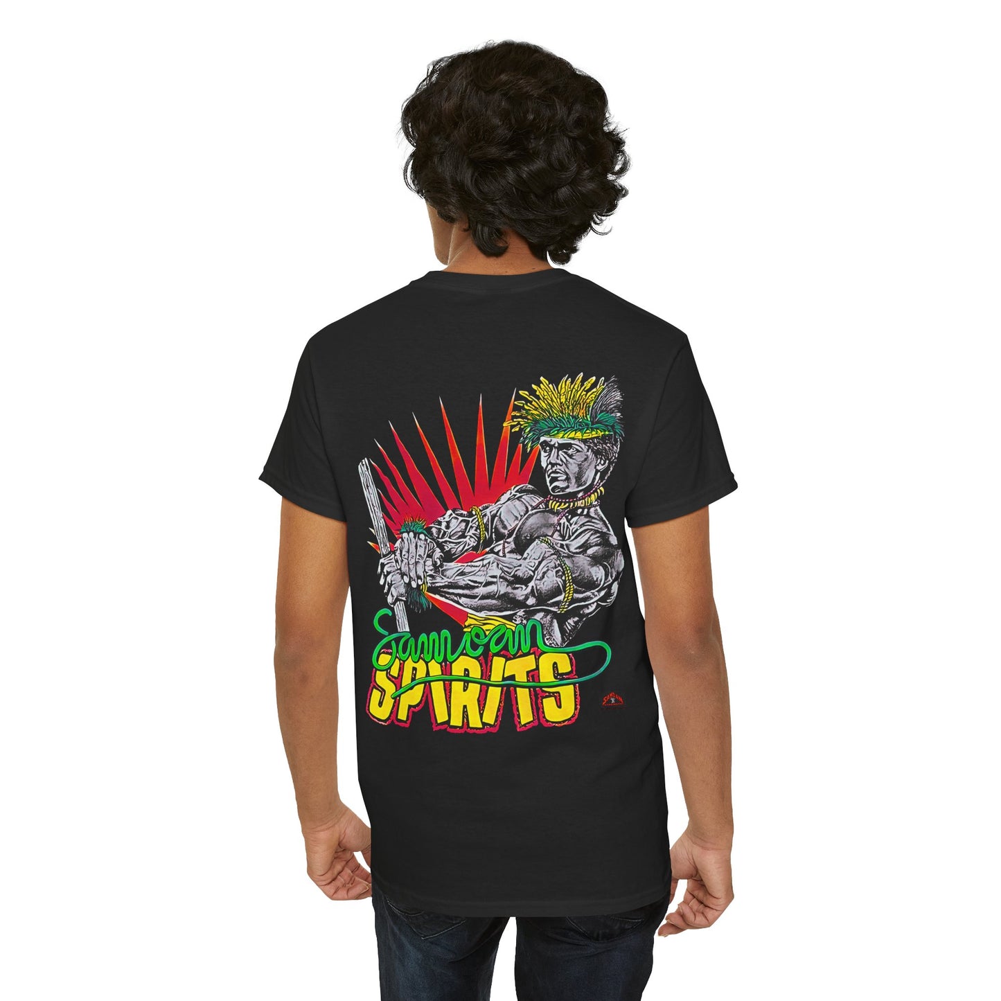 Samoan Strength Samoan Spirits Vintage 90s Design New Print Unisex Heavy Cotton Tee