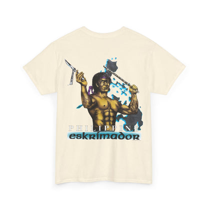 Filipino Strength Philippine Eskrimador Vintage Design 90s New Print Unisex Heavy Cotton Tee