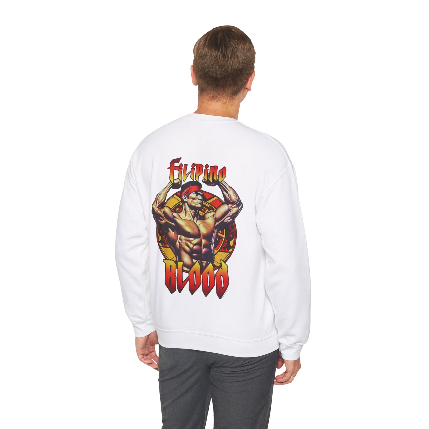 Filipino Strength Filipino Blood Vintage Design 90s New Print Unisex Heavy Blend™ Crewneck Sweatshirt