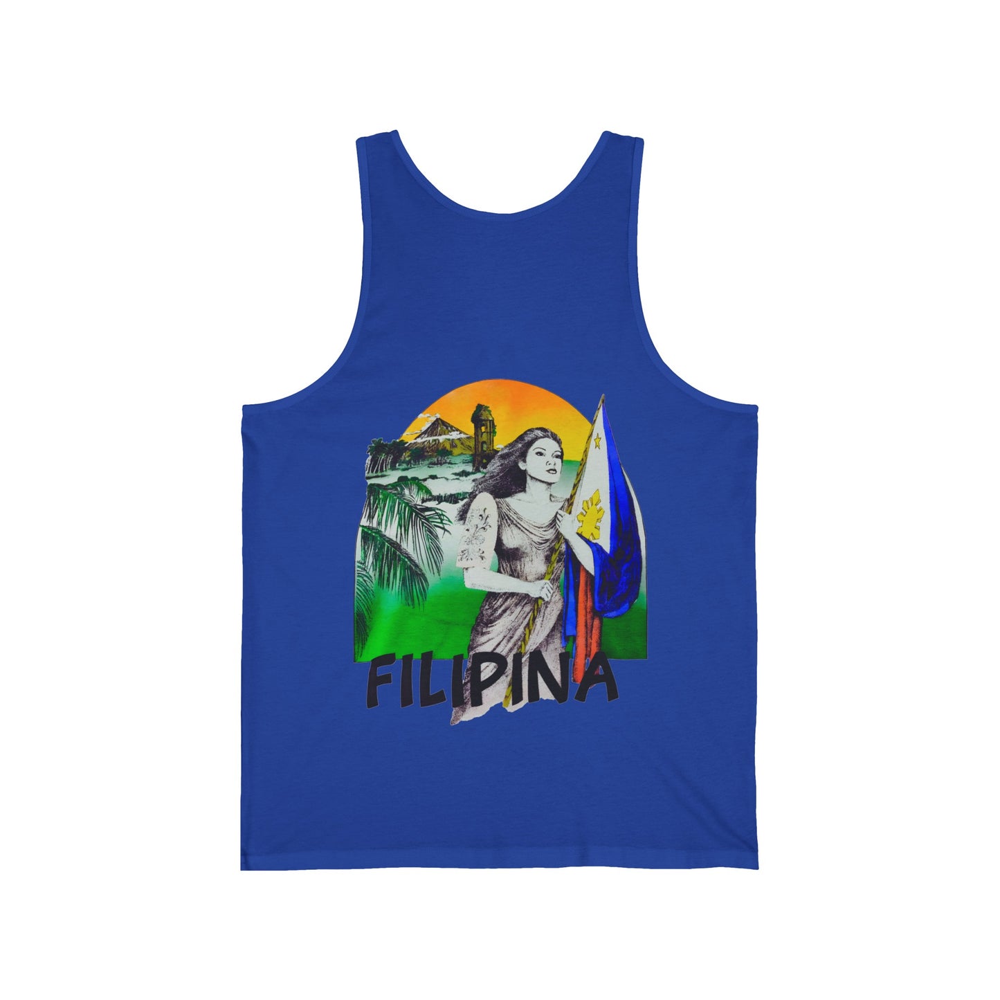 Filipino Strength Filipina Vintage Design 90s New Print Unisex Jersey Tank