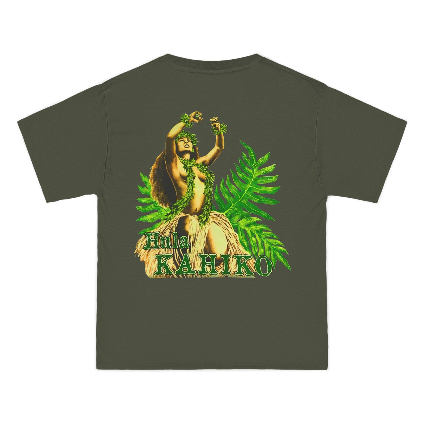 Hawaiian Strength Hula Kahiko Vintage Design 90s New Print Beefy-T®  Short-Sleeve T-Shirt