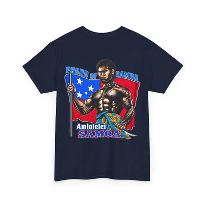 Samoan Strength Proud of Samoa Amiolelei Samoa Unisex Heavy Cotton Tee