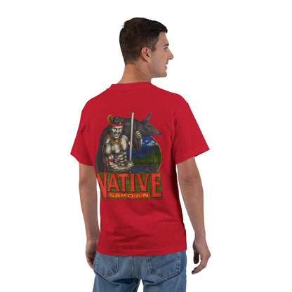 Samoan Strength Native Samoan Vintage 90s Design New Print Beefy-T®  Short-Sleeve T-Shirt