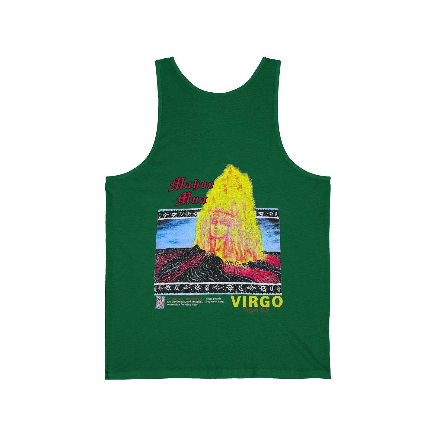 Hawaiian Strength Vigro Mahoe Mua Virgin Pele Vintage Design 90s New Print Unisex Jersey Tank