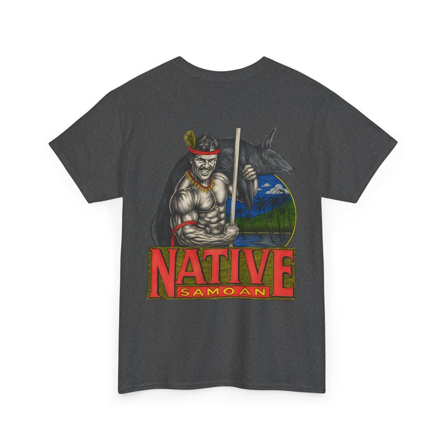Samoan Strength Native Samoan Vintage 90s Design New Print Unisex Heavy Cotton Tee