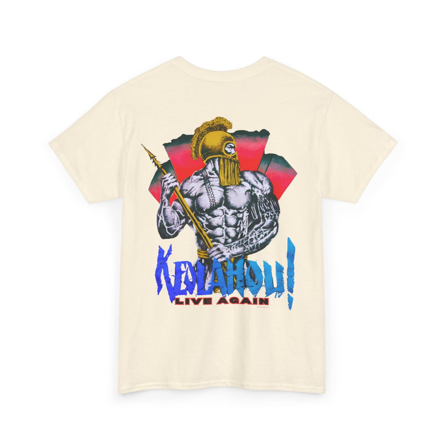 Hawaiian Strength Keolahou! Live Again Vintage Design 90s New Print T-shirt Unisex Heavy Cotton Tee