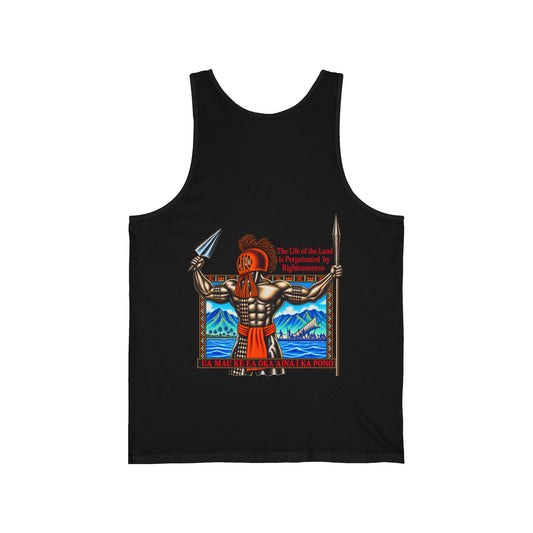 Hawaiian Strength The Life of the Land is Perpetuated by Righteousness Unisex Jersey Tank
