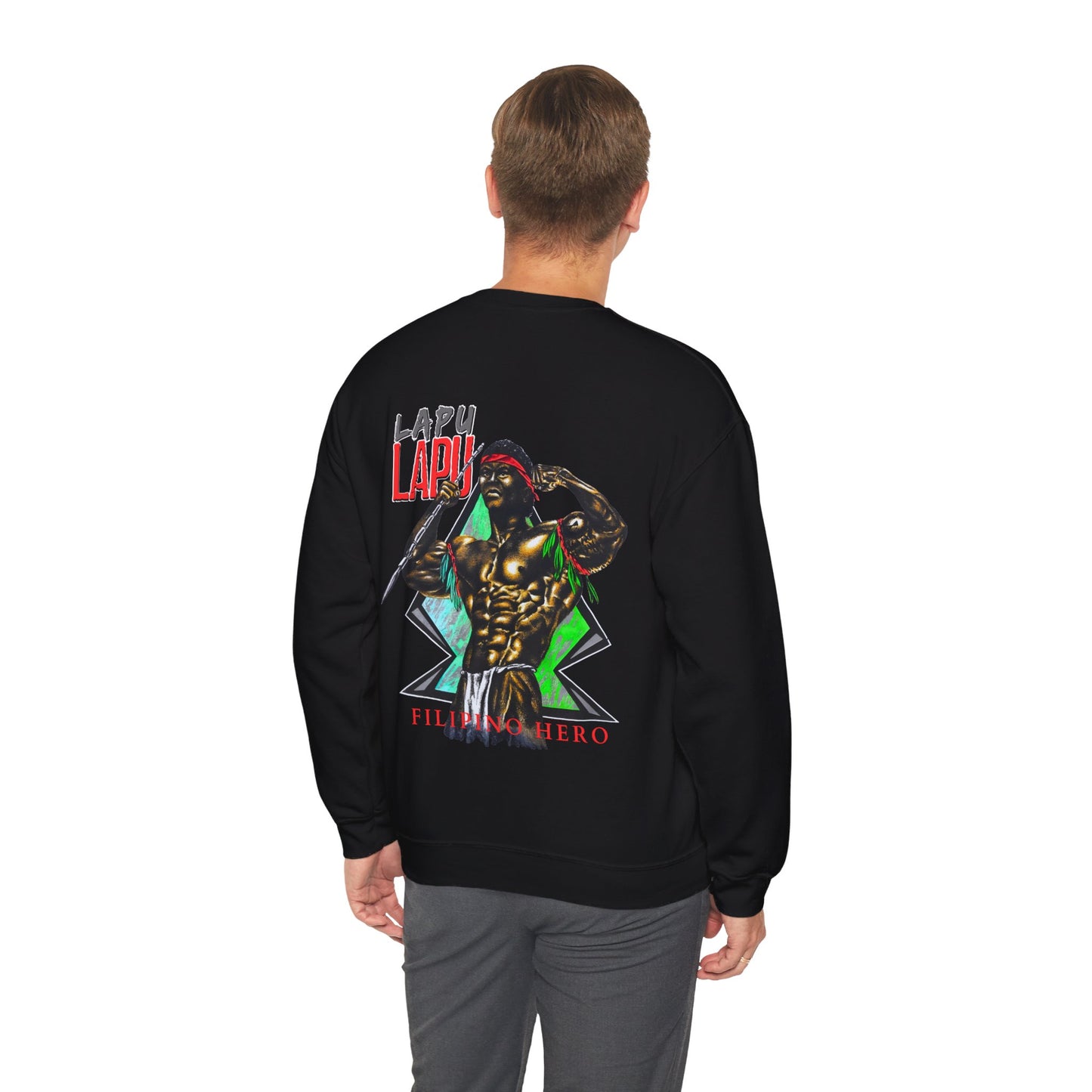 Filipino Strength Lapu Lapu Filipino Hero Vintage Design 90s New Print Unisex Heavy Blend™ Crewneck Sweatshirt