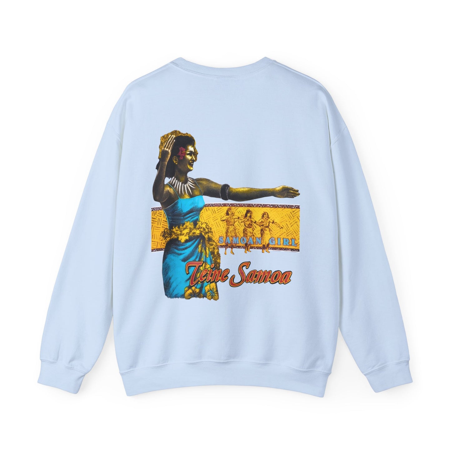 Samoan Strength Samoan Girl Teine Samoa Vintage Design 90s New Print Unisex Heavy Blend™ Crewneck Sweatshirt