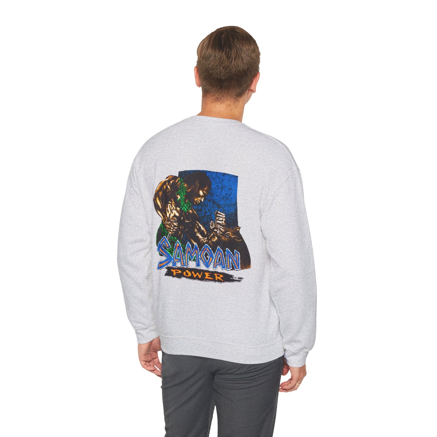 Samoan Strength Samoan Power Vintage Design 90s New Print Unisex Heavy Blend™ Crewneck Sweatshirt