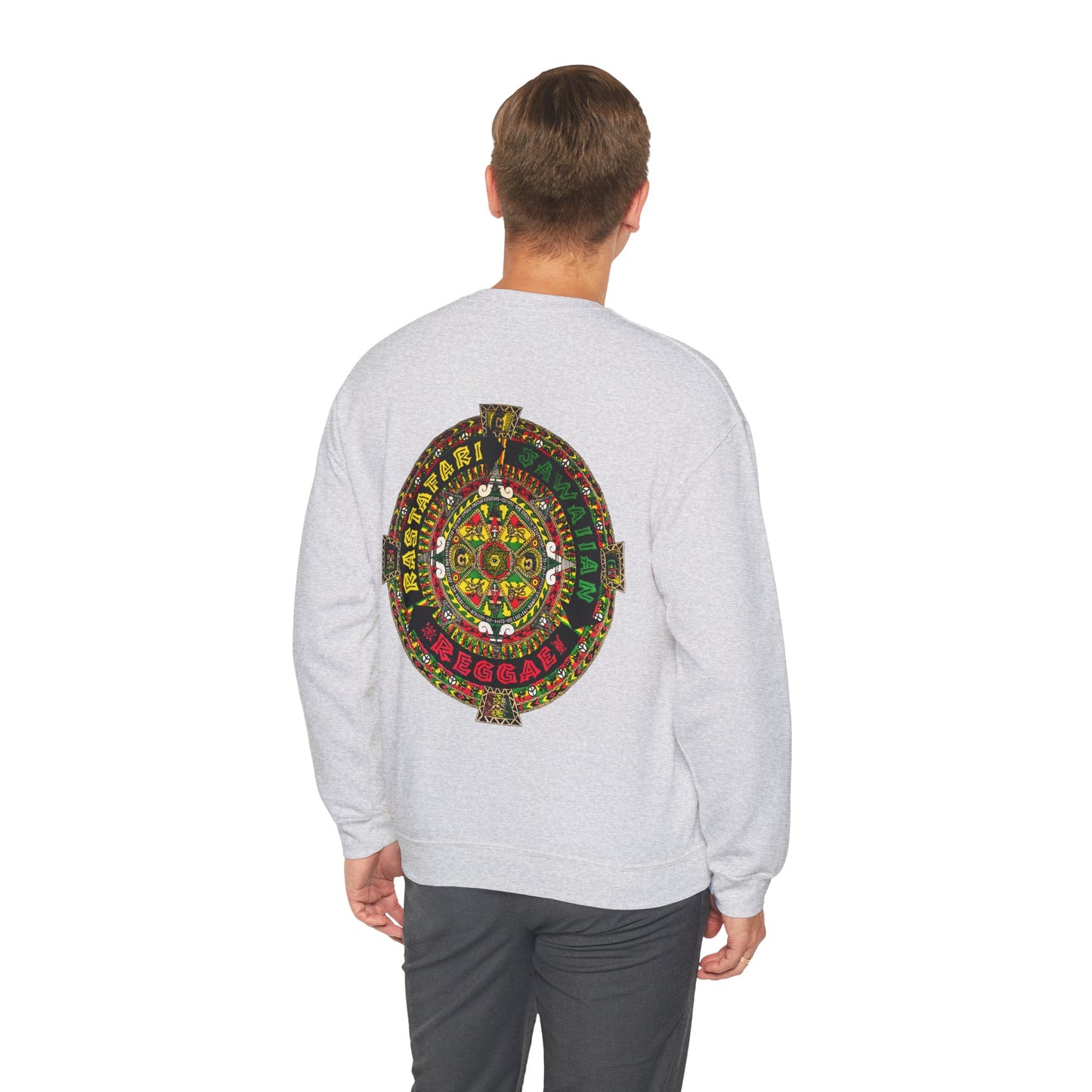 Jawaiian Strength Rastafari Jawaiian Reggae Vintage Design 90s New Print Unisex Heavy Blend™ Crewneck Sweatshirt