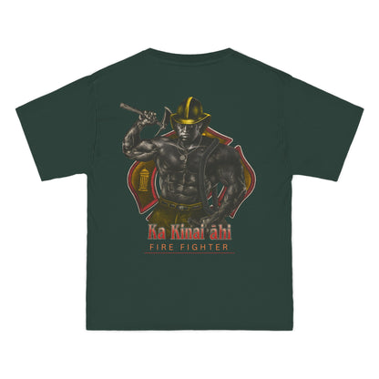Hawaiian Strength Fire Fighter Ka Kainai ahi Vintage Design 90s New Print Beefy-T®  Short-Sleeve T-Shirt