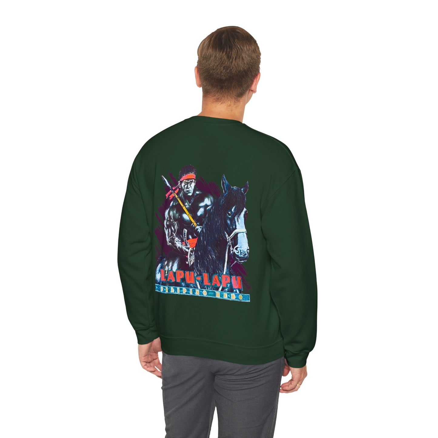 Filipino Strength Lapu-Lapu Filipino Hero Vintage Design 90s New Print Unisex Heavy Blend™ Crewneck Sweatshirt