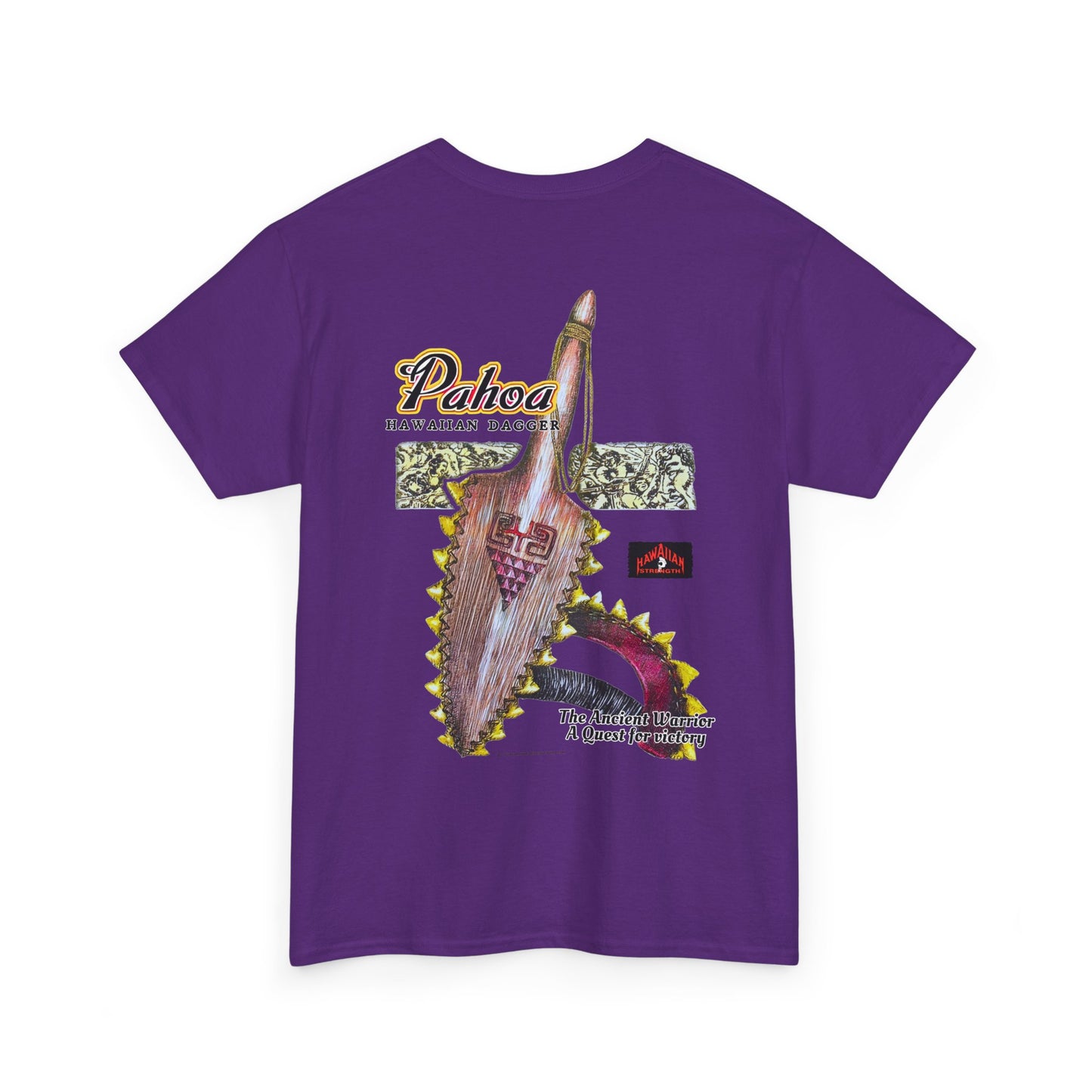 Hawaiian Strength Pahoa Hawaiian Dagger Vintage 90s Design New Print Unisex Heavy Cotton Tee