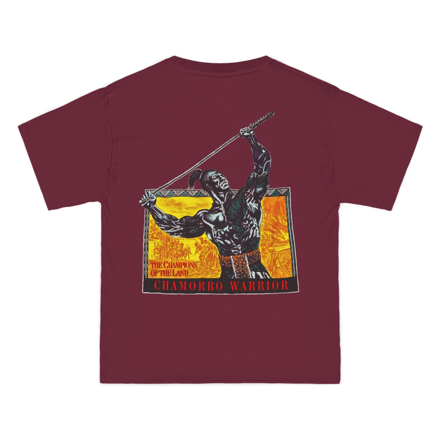 Chamorro Warrior Guam The Champions Of The Land Vintage Design 90s New Print Beefy-T®  Short-Sleeve T-Shirt